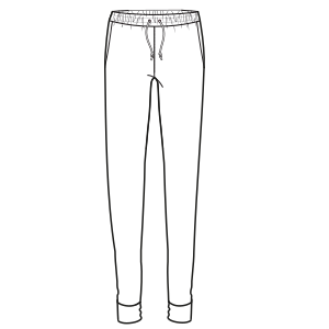 Patron ropa, Fashion sewing pattern, molde confeccion, patronesymoldes.com Jogging pants 9493 LADIES Trousers